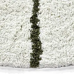 Tapis ronds - Eze (blanc/vert)