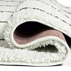 Tapis ronds - Eze (blanc/vert)