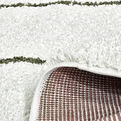 Tapis ronds - Eze (blanc/vert)