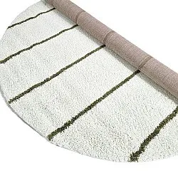 Tapis ronds - Eze (blanc/vert)