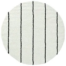 Tapis ronds - Eze (blanc/noir)