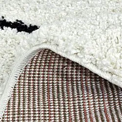 Tapis ronds - Eze (blanc/noir)