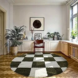 Tapis ronds - Gordes (vert/blanc)