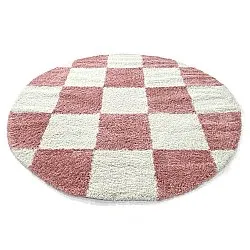 Tapis ronds - Gordes (rose/blanc)