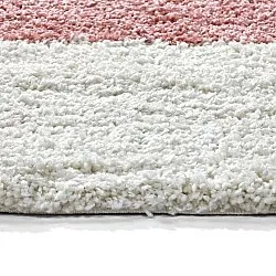 Tapis ronds - Gordes (rose/blanc)