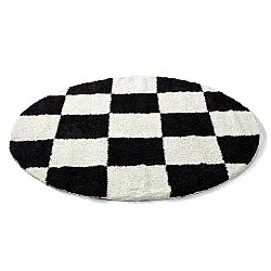 Tapis ronds - Gordes (noir/blanc)