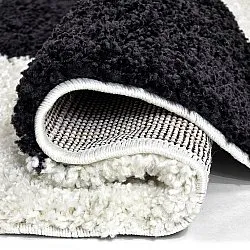 Tapis ronds - Gordes (noir/blanc)