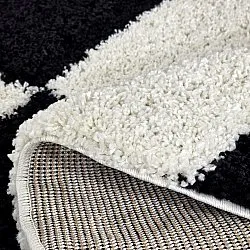 Tapis ronds - Gordes (noir/blanc)
