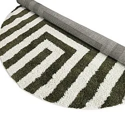 Tapis ronds - Imilchil (blanc/vert)