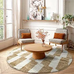 Tapis ronds - Tamri (beige/blanc)