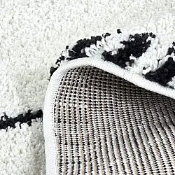 Tapis ronds - Tiznit (blanc/noir)