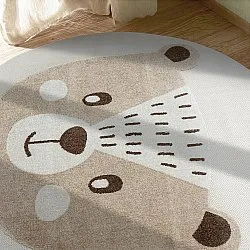 Tapis rond pour enfants - Kind Bear (crème)
