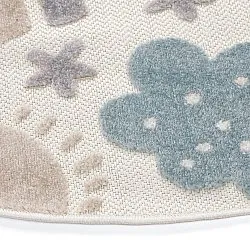 Tapis rond pour enfants - Rainbow Potpourri (crème/multicolore)