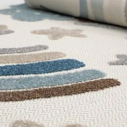 Tapis rond pour enfants - Rainbow Potpourri (crème/multicolore)