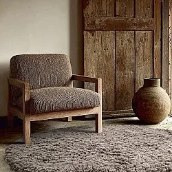 Tapis rond - Aliste Wool Shaggy (marron)