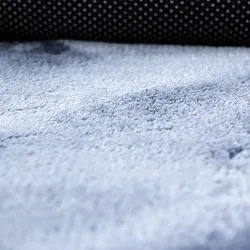 Tapis rond - Aranga Super Soft Fur (bleu acier)