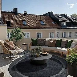 Tapis rond - Indoor/Outdoor Alta (anthracite)