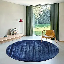 Tapis rond - Jodhpur Special Luxury Edition Viscose (bleu)