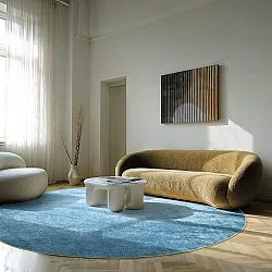 Tapis rond - Lynton (bleu)
