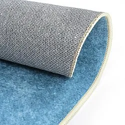 Tapis rond - Lynton (bleu)
