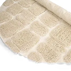 Tapis rond - Otranto Natural Cotton Shaggy (blanc cassé)