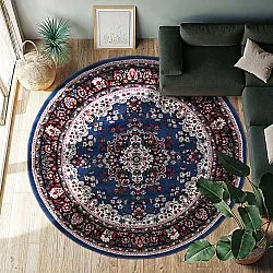 Tapis rond - Peking (bleu)