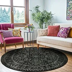 Tapis rond - Peking Noble (noir)