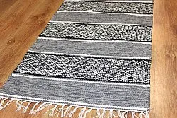 Tapis chiffons - Visby (noir-blanc)