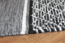 Tapis chiffons - Visby (noir-blanc)