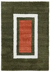 Tapis à poils longs - Alsace (vert/blanc/orange)