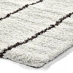 Tapis à poils longs - Eze (blanc/marron)