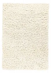 Tapis shaggy - Fassale Hand Woven Wool Shaggy (blanc)
