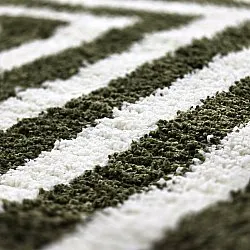 Tapis à poils longs - Imilchil (blanc/vert)