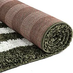 Tapis à poils longs - Imilchil (blanc/vert)