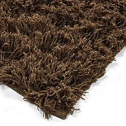 Tapis à poils longs - Melilla Hand Woven Wool Shaggy (marron)
