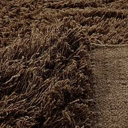 Tapis à poils longs - Melilla Hand Woven Wool Shaggy (marron)