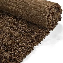 Tapis à poils longs - Melilla Hand Woven Wool Shaggy (marron)
