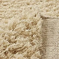 Tapis à poils longs - Melilla Hand Woven Wool Shaggy (naturel)