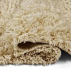 Tapis à poils longs - Melilla Hand Woven Wool Shaggy (naturel)