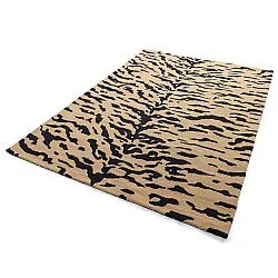Tapis shaggy - Zebra Tufted Wool Premium (beige/noir)