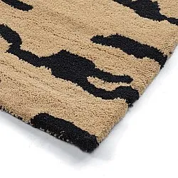 Tapis shaggy - Zebra Tufted Wool Premium (beige/noir)
