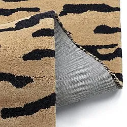 Tapis shaggy - Zebra Tufted Wool Premium (beige/noir)