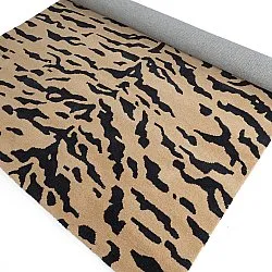 Tapis shaggy - Zebra Tufted Wool Premium (beige/noir)