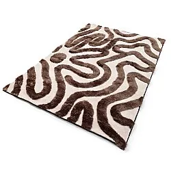 Tapis shaggy - Akaba (brun/rose clair)
