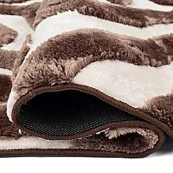 Tapis shaggy - Akaba (brun/rose clair)