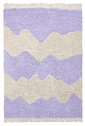Tapis shaggy - Amira Natural Cotton Shaggy (violet/beige)