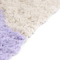 Tapis shaggy - Amira Natural Cotton Shaggy (violet/beige)