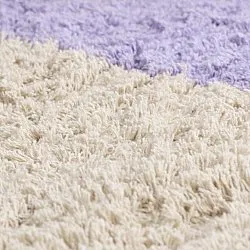 Tapis shaggy - Amira Natural Cotton Shaggy (violet/beige)