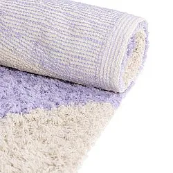 Tapis shaggy - Amira Natural Cotton Shaggy (violet/beige)