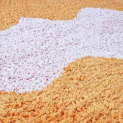 Tapis shaggy - Amira Natural Cotton Shaggy (orange/rose)